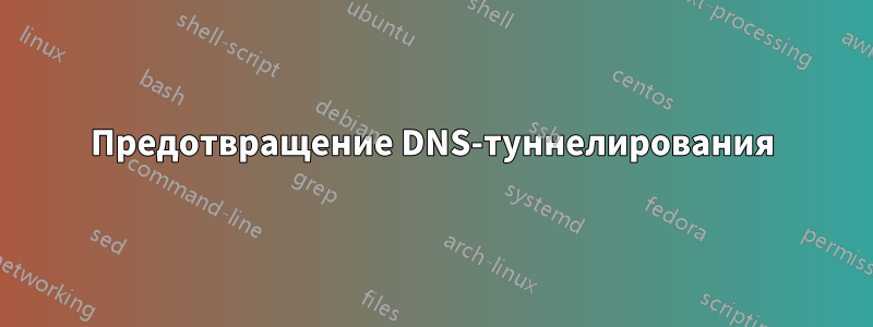 Предотвращение DNS-туннелирования