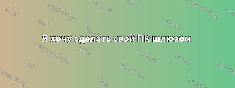 Я хочу сделать свой ПК шлюзом