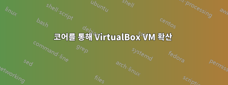 코어를 통해 VirtualBox VM 확산