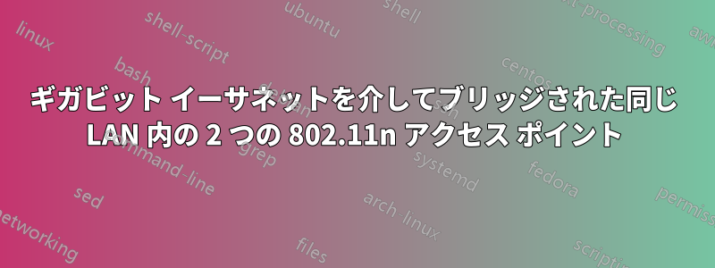 ギガビット イーサネットを介してブリッジされた同じ LAN 内の 2 つの 802.11n アクセス ポイント