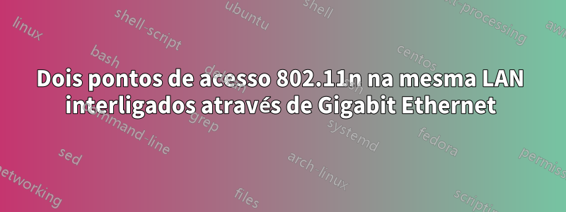 Dois pontos de acesso 802.11n na mesma LAN interligados através de Gigabit Ethernet