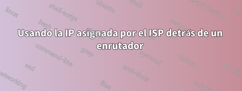 Usando la IP asignada por el ISP detrás de un enrutador