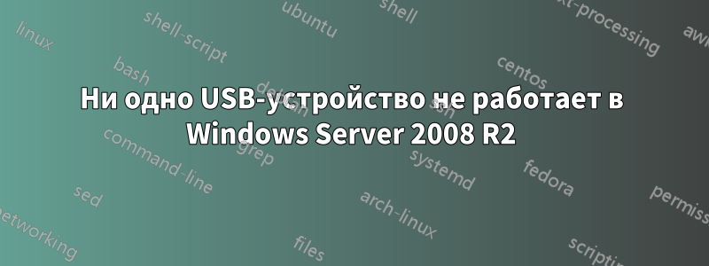 Ни одно USB-устройство не работает в Windows Server 2008 R2