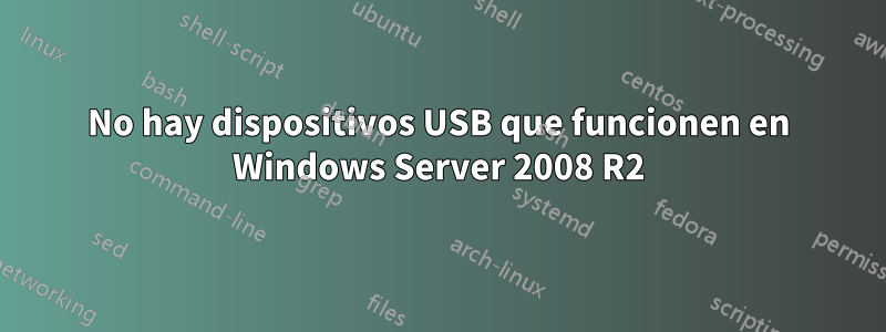 No hay dispositivos USB que funcionen en Windows Server 2008 R2