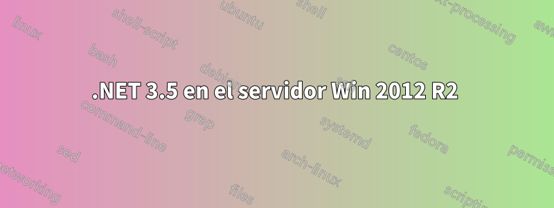 .NET 3.5 en el servidor Win 2012 R2