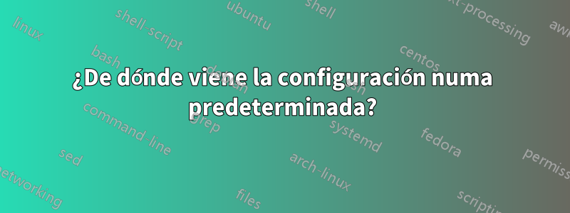 ¿De dónde viene la configuración numa predeterminada?