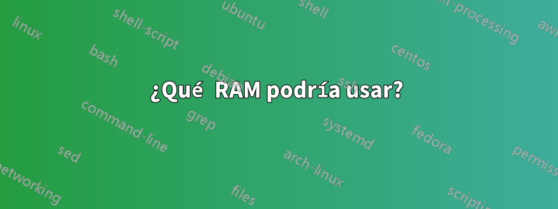 ¿Qué RAM podría usar?