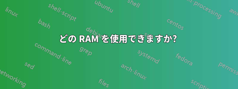 どの RAM を使用できますか?