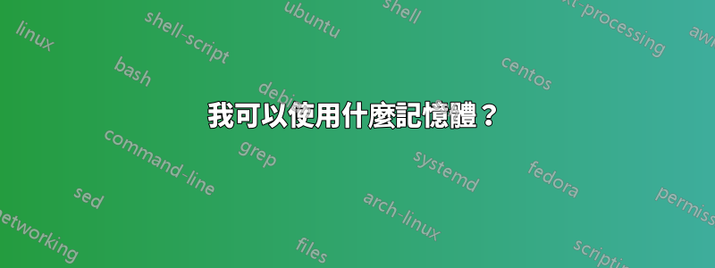 我可以使用什麼記憶體？