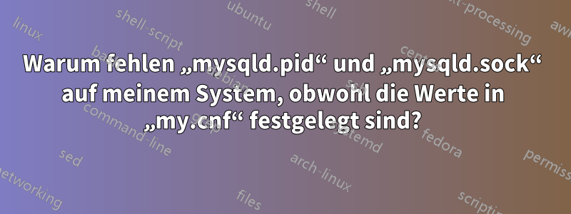 Warum fehlen „mysqld.pid“ und „mysqld.sock“ auf meinem System, obwohl die Werte in „my.cnf“ festgelegt sind?