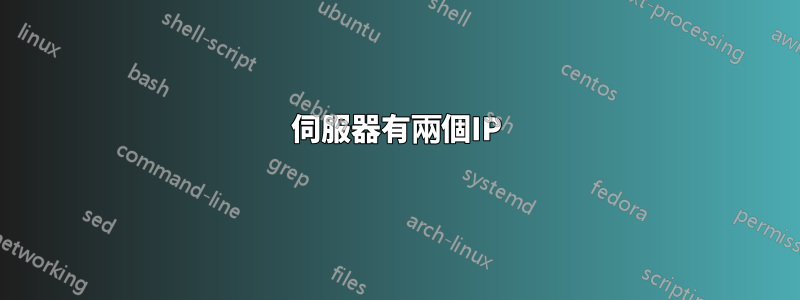 伺服器有兩個IP