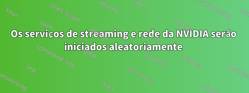 Os serviços de streaming e rede da NVIDIA serão iniciados aleatoriamente