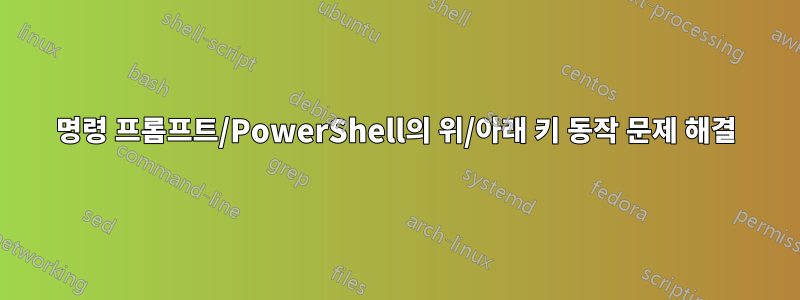 명령 프롬프트/PowerShell의 위/아래 키 동작 문제 해결