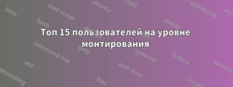 Топ 15 пользователей на уровне монтирования