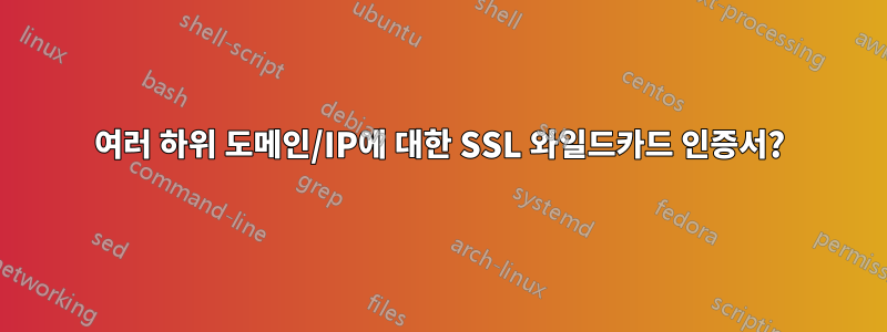 여러 하위 도메인/IP에 대한 SSL 와일드카드 인증서?
