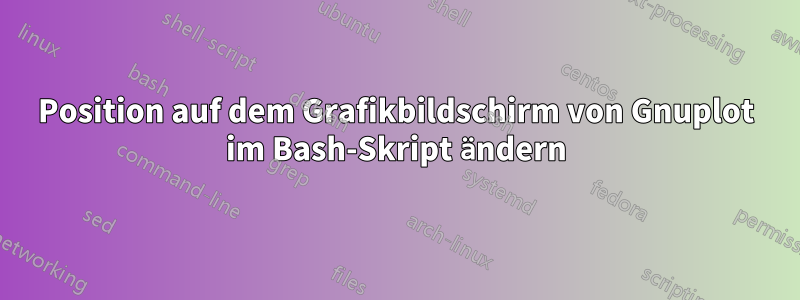 Position auf dem Grafikbildschirm von Gnuplot im Bash-Skript ändern