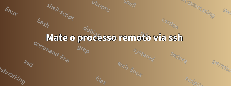 Mate o processo remoto via ssh