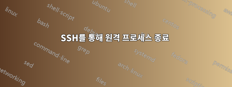 SSH를 통해 원격 프로세스 종료