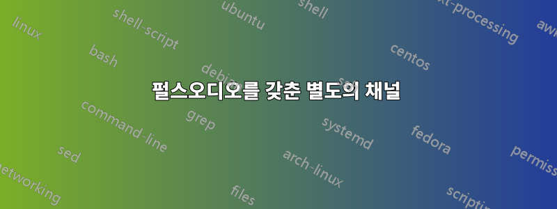 펄스오디오를 갖춘 별도의 채널