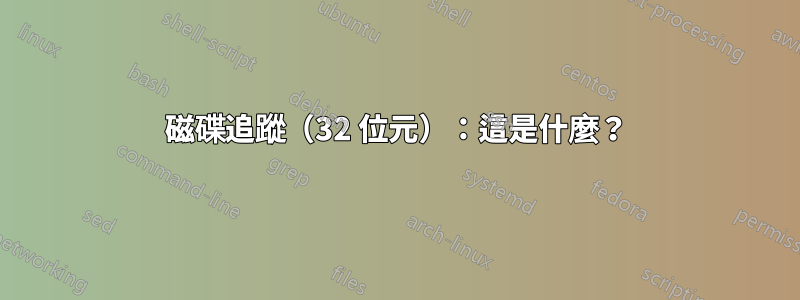 磁碟追蹤（32 位元）：這是什麼？