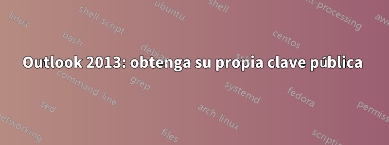 Outlook 2013: obtenga su propia clave pública