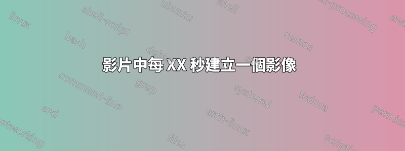 影片中每 XX 秒建立一個影像 