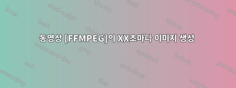 동영상 [FFMPEG]의 XX초마다 이미지 생성