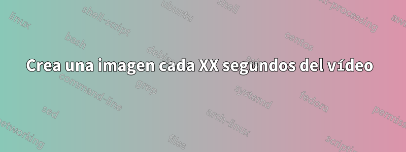 Crea una imagen cada XX segundos del vídeo 