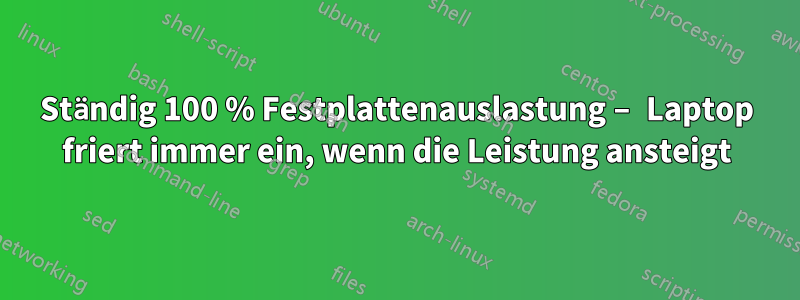 Ständig 100 % Festplattenauslastung – Laptop friert immer ein, wenn die Leistung ansteigt