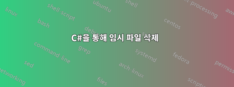 C#을 통해 임시 파일 삭제 