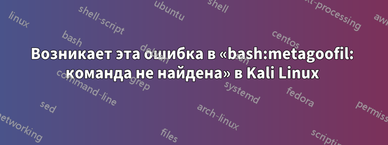 Возникает эта ошибка в «bash:metagoofil: команда не найдена» в Kali Linux
