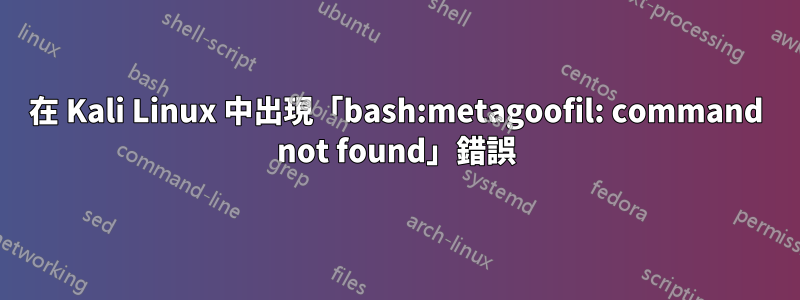 在 Kali Linux 中出現「bash:metagoofil: command not found」錯誤
