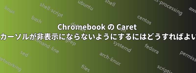 Chromebook の Caret の空行でカーソルが非表示にならないようにするにはどうすればよいですか?