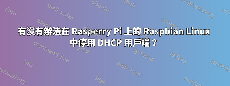 有沒有辦法在 Rasperry Pi 上的 Raspbian Linux 中停用 DHCP 用戶端？