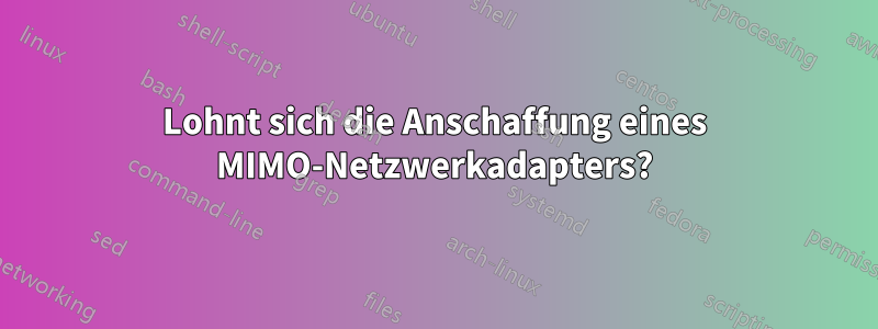 Lohnt sich die Anschaffung eines MIMO-Netzwerkadapters?