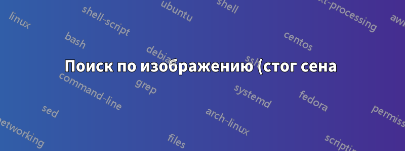Поиск по изображению (стог сена), указав форму (иголку) с расслабленными параметрами?