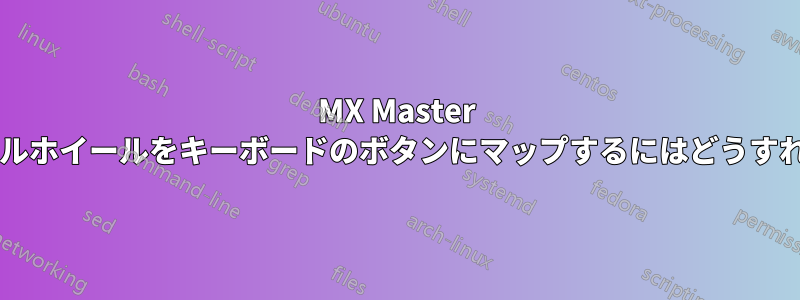 MX Master の水平スクロールホイールをキーボードのボタンにマップするにはどうすればよいですか?