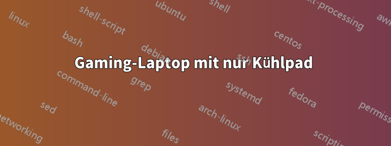 Gaming-Laptop mit nur Kühlpad