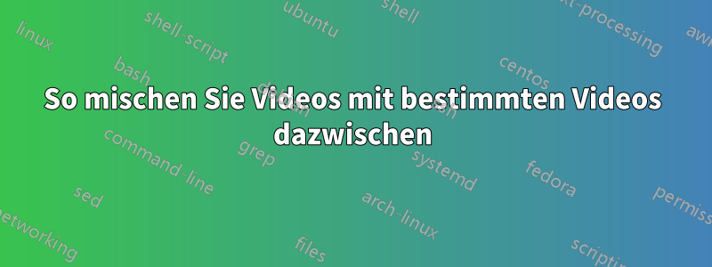 So mischen Sie Videos mit bestimmten Videos dazwischen