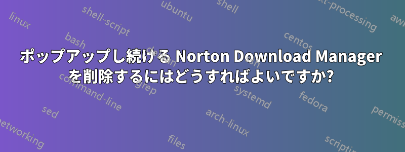 ポップアップし続ける Norton Download Manager を削除するにはどうすればよいですか?