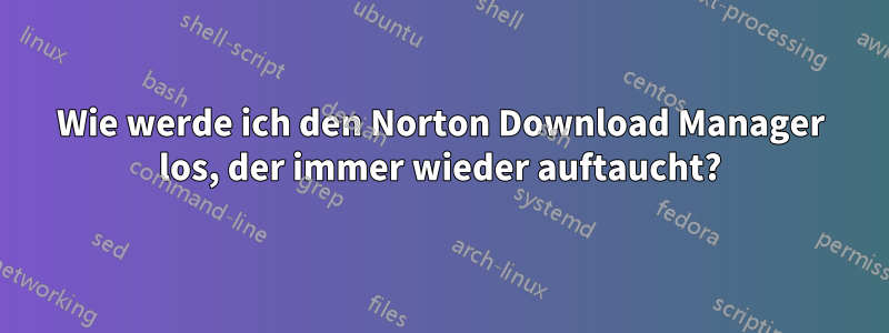 Wie werde ich den Norton Download Manager los, der immer wieder auftaucht?