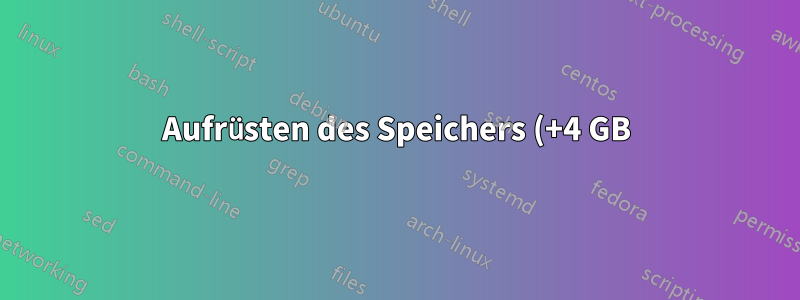 Aufrüsten des Speichers (+4 GB) auf meinem Lenovo B590