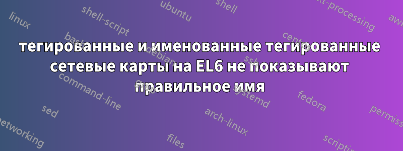 тегированные и именованные тегированные сетевые карты на EL6 не показывают правильное имя