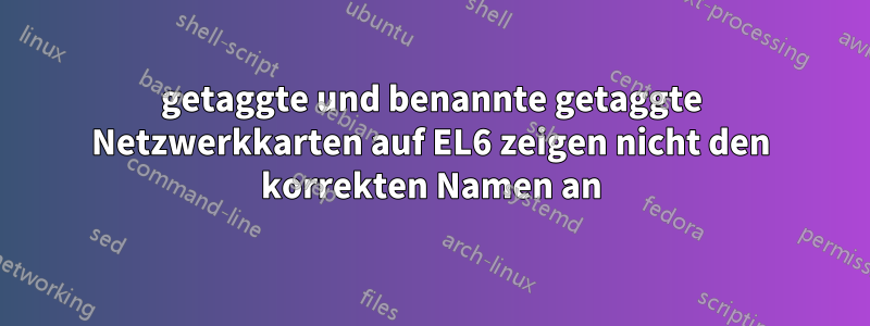 getaggte und benannte getaggte Netzwerkkarten auf EL6 zeigen nicht den korrekten Namen an