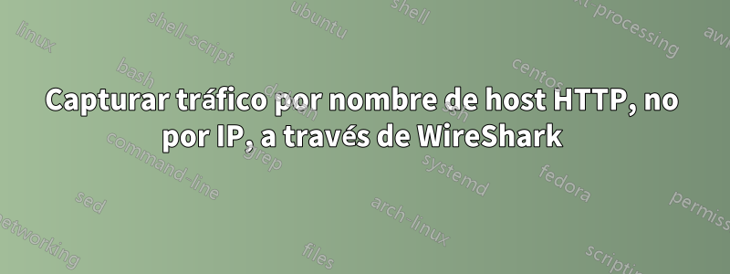 Capturar tráfico por nombre de host HTTP, no por IP, a través de WireShark