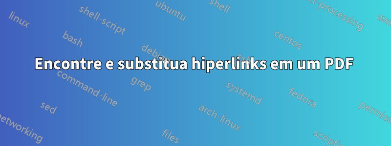 Encontre e substitua hiperlinks em um PDF