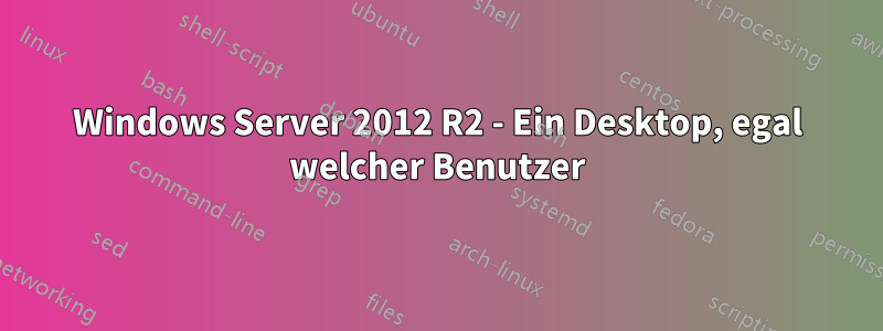 Windows Server 2012 R2 - Ein Desktop, egal welcher Benutzer