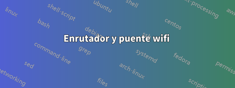 Enrutador y puente wifi