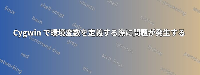 Cygwin で環境変数を定義する際に問題が発生する