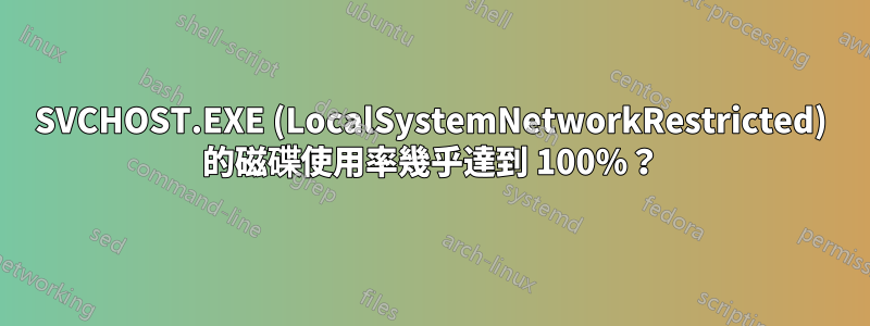 SVCHOST.EXE (LocalSystemNetworkRestricted) 的磁碟使用率幾乎達到 100%？